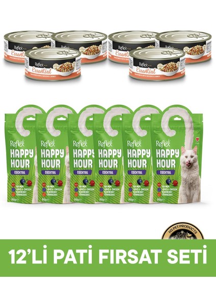 Plus Essential-Happy Hour Kedi Maması 12'li Pati Fırsat Set - 2