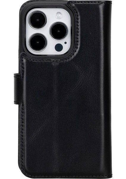 Apple iPhone 15 Pro Uyumlu Deri Cüzdanlı Kılıf Mwwn Rst1 Siyah indirimleri