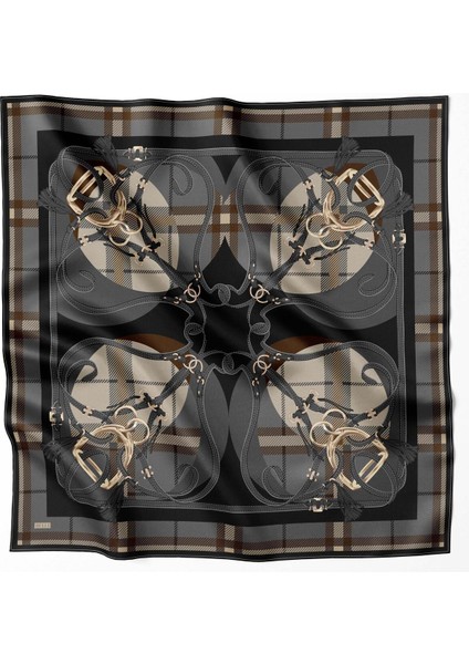 % 100 Twill Ipek Eşarp 4206D 83 modelleri