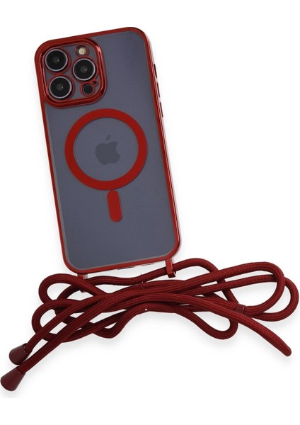 iPhone 13 Pro Max Kılıf Divo Lazer Askılı Magsafe Kapak - KIRMIZI-(5796) - ?95?57E0-9G0695 fırsatları
