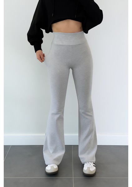 Yüksek Bel Toparlayıcı Ispanyol Paça Kadın Tayt