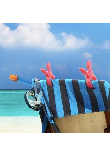 Mandal Plaj Havlusu Şezlong Sabitleyici Halı Asma Mandalı Çamaşır Klipsi Havlu Kıyafet Tutucu (8, Karışık) fiyatları