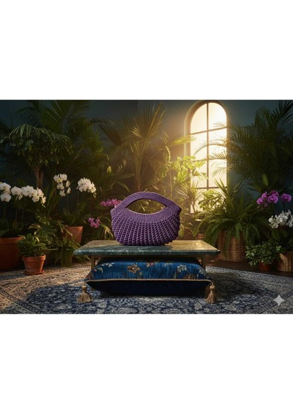 Midye Makrome Tığ Işi El Örgüsü Çanta