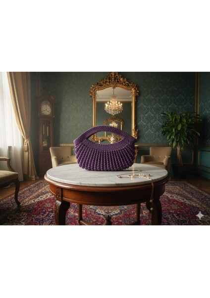 Midye Makrome Tığ Işi El Örgüsü Çanta