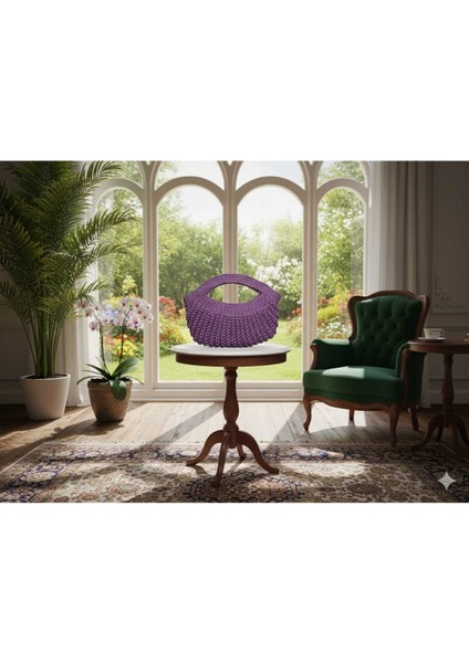 Midye Makrome Tığ Işi El Örgüsü Çanta