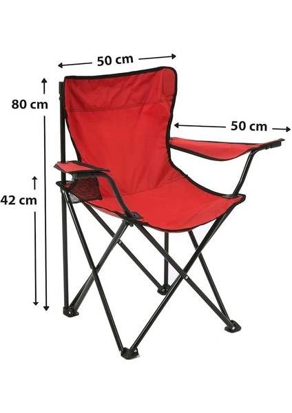 Rejisör Katlanır Kamp Sandalyesi Çantalı Piknik Plaj Balıkçı Kullanımı için Kırmızı modelleri