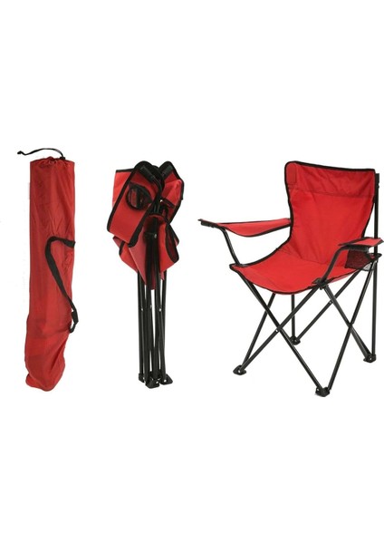 Rejisör Katlanır Kamp Sandalyesi Çantalı Piknik Plaj Balıkçı Kullanımı için Kırmızı fırsatları