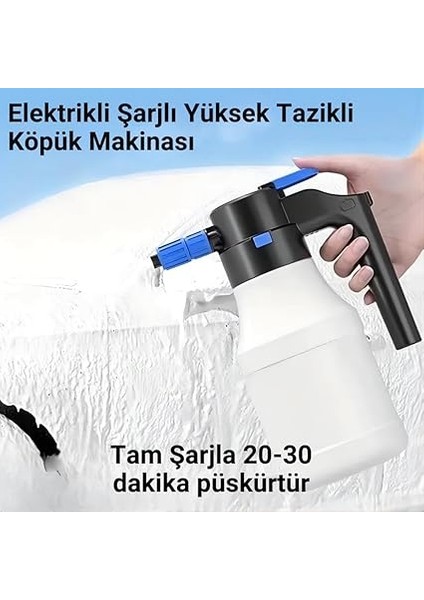 1.5lt Yüksek Basınçlı Şarjlı Tam Otomatik Köpük Makinası Oto Yıkama Pompası Köpük Püskürtücü modelleri