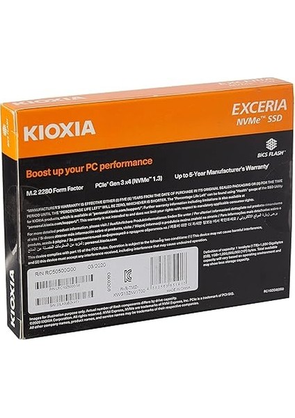 Exceria 500GB Nvme Gen3 M.2 R: 1700MB/S W: 1600 Mb/s, fırsatları
