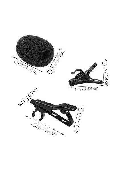 1 Set Yaka Mikrofonu Tutucu Seti - 6 Adet Kravat Klipsi 6 Adet Klips 12 Adet Taşınabilir Kaydı Röportaj Senaryoları Için Rüzgarlık Kapağı fiyatları