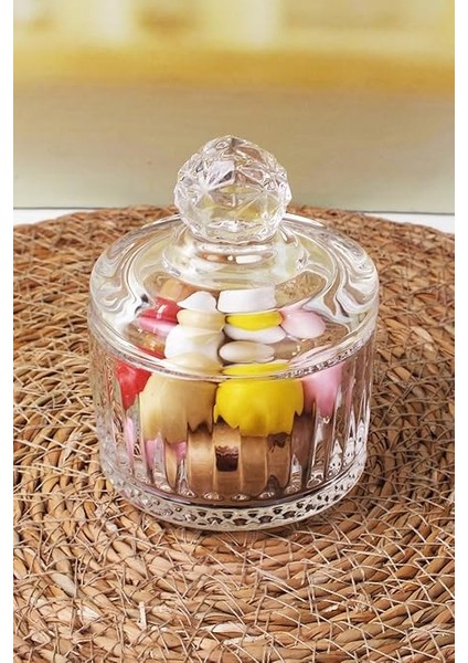 Lüx Kristal Mini Cam Şekerlik & Cam Lokumluk, Kesme Cam Lüx Şekerlik 7.5cm*9.2cm - 06642 fiyatları