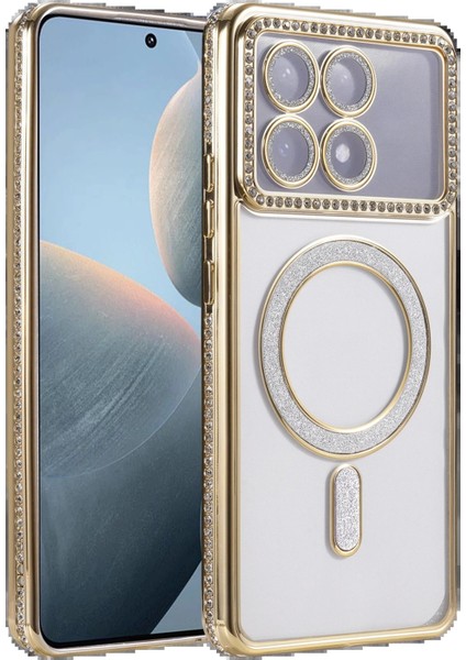 Xiaomi Poco X6 Pro Joke Simli Magneticsafe Kılıf - GOLD-(5796) - M850K962-R00850