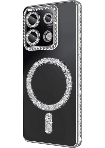 Xiaomi Redmi 13C Joke Simli Magneticsafe Kılıf - GÜMÜŞ-(5796) - M188K716-R25188 modelleri