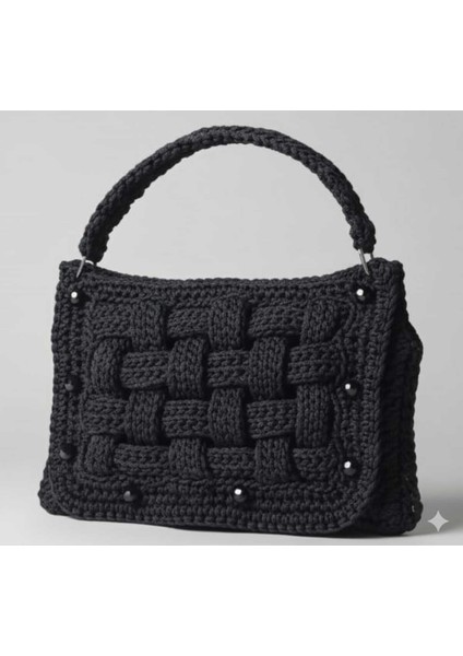 Bulmaca Model Makrome Tığ Işi El Örgüsü Çanta