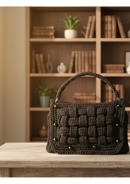 Bulmaca Model Makrome Tığ Işi El Örgüsü Çanta