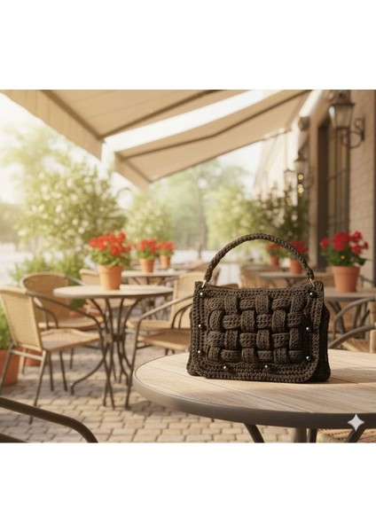 Bulmaca Model Makrome Tığ Işi El Örgüsü Çanta