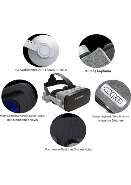 Shinecon SC-G07E 3D Sanal Gerçeklik Gözlüğü - SIYAH-(5796) - M572K275-R00572 indirimleri