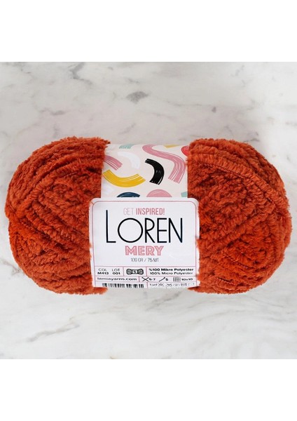 Loren Mery Kiremit Rengi El Örgü Ipi - M413 - 34319 modelleri