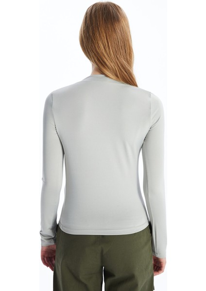 Yeni Sezon Bisiklet Yaka Düz Uzun Kollu Kadın Bluz fırsatları