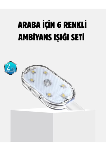 Kablosuz Manyetik Araba Içi LED Ambiyans Aydınlatma – Pratik Montajlı - ?92?20E1-1G6292