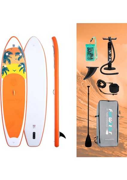 Island Expoler Şişme Sup Board/stand Up Paddle Board 335X85X15 cm Turuncu