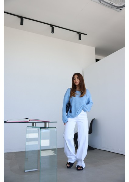 Yüksek Bel Likralı Boru Paça Jean modelleri