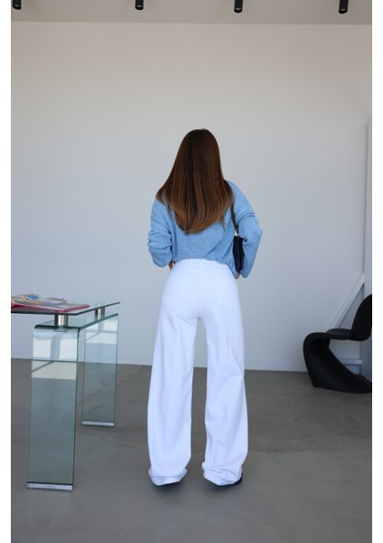 Yüksek Bel Likralı Boru Paça Jean fırsatları