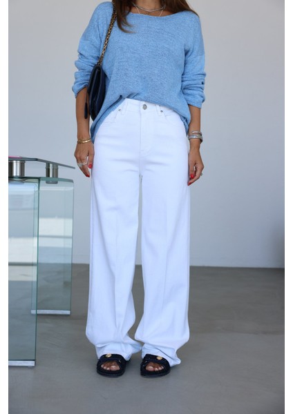 Yüksek Bel Likralı Boru Paça Jean indirimleri