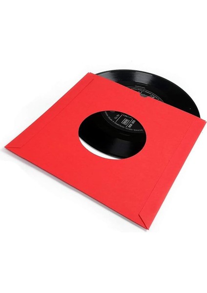 Sesler Kırmızı 45'lik (7") Plak Zarfı (20 Adet)