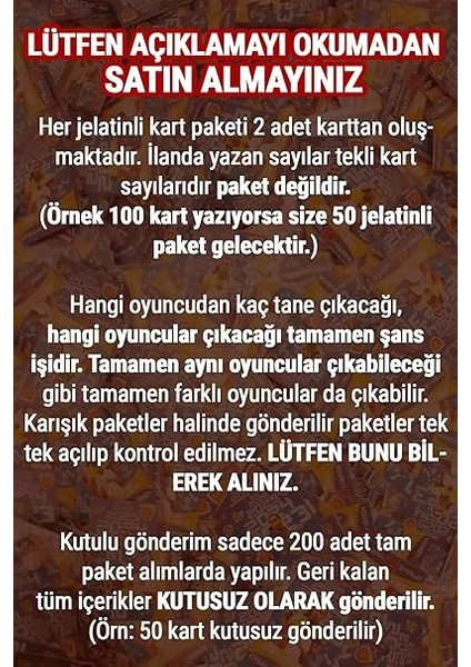 BambaPaw Süper Final 10.yıl Premium Seri Futbol Oyuncu Kartları 50LI (100 Adet) 2023-24-25-26-27 indirimleri