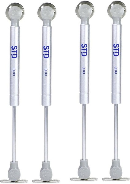 4 Adet Std Dolap Amortisörü Gazlı Piston Kapak Hidroliği 27 cm 80N