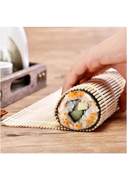Sushi Seti 1, 5 Yaprak Yosun, Sushi Matı, Chopstick, Soya Sosu, Evde Sushi Yap indirimleri