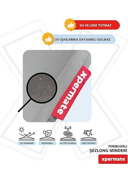 Fermuarlı Şezlong Minderi Su Geçirmez Kumaş Katlanır Şezlong Minder Katlanabilir Plaj Minder 60X180 indirimleri