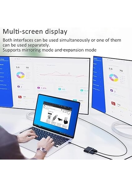 USB - HDMI VGA Adaptörü, 1080P USB 3.0/2.0 - HDMI VGA Dönüştürücü, USB Erkek - HDMI VGA Dişi Windows Xp/7/8/8.1/10/11, Mac, Android Cihazlar ile Uyumlu indirimleri