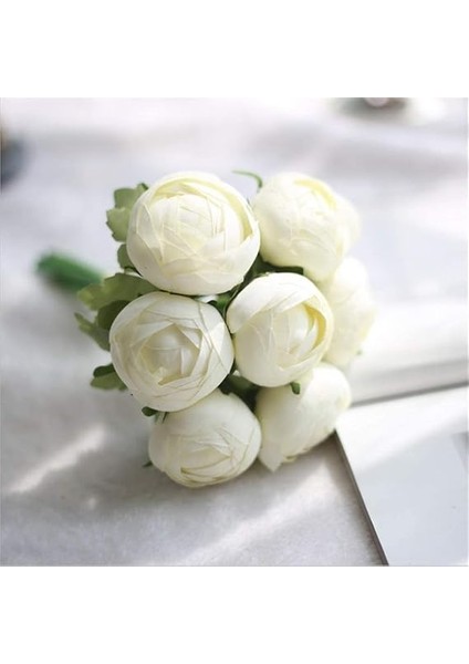 Yapay Çiçek 10 Lu Beyaz Şakayık Demeti Uzun Ömürlü Erengül Gelin Buketi Aksesuar fırsatları