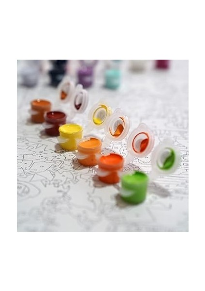 Palmiye 40 x 50 cm Kediler Temalı Sayılarla Boyama Tuval Seti Fırça ve Boya Dahil Baskılı fırsatları