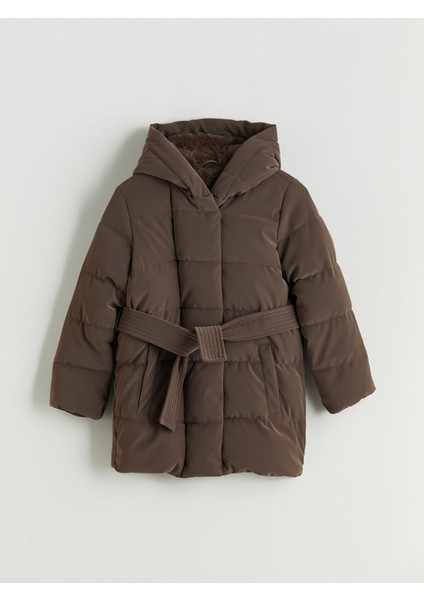 Yeni Sezon Kapüşonlu Kız Çocuk Kaban