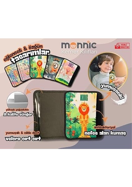 Araba Emniyet Kemeri Kılıfı Pedi, 1'li Paket Yumuşacık Araç Emniyet Emniyet Kemeri Kılıfı Çocuklar Için, Araba Emniyet Kemeri, Araçlar Için (Küçük Aslan Little King 1 Adet) modelleri