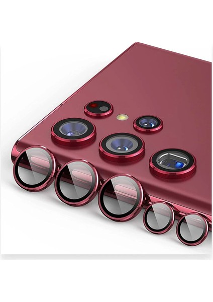 Samsung Galaxy S23 Ultra Valdez Metal Kamera Lens - KIRMIZI-(5796) - ?95?99E6-0G8095