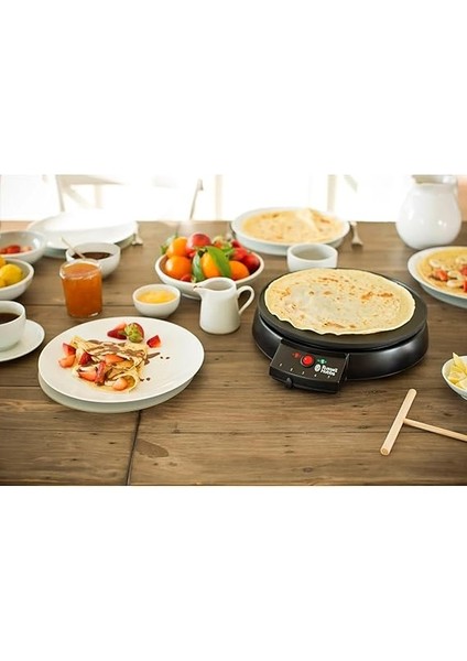 Hobbs Fiesta Krep Makinesi, 30 cm Çap, Yapışmaz Plaka, Oklava ve Krep Spatulası Dahil, 1000 Watt, 20920-56 indirimleri