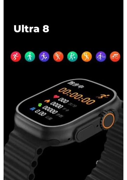 Ultra 8 2.1 Inç IPS Ekran Konuşma ve Nfc Özellikli Akıllı Saat - SIYAH-(5796) - ?58?77E6-9G475 modelleri
