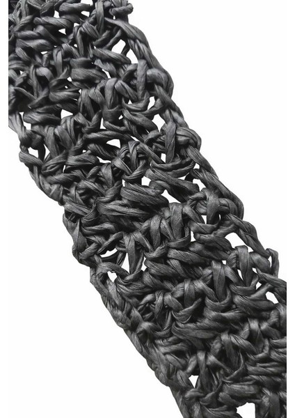 Parçalı Çok Renkli Kağıt Ip Tığ Işi El Örgüsü Çanta modelleri