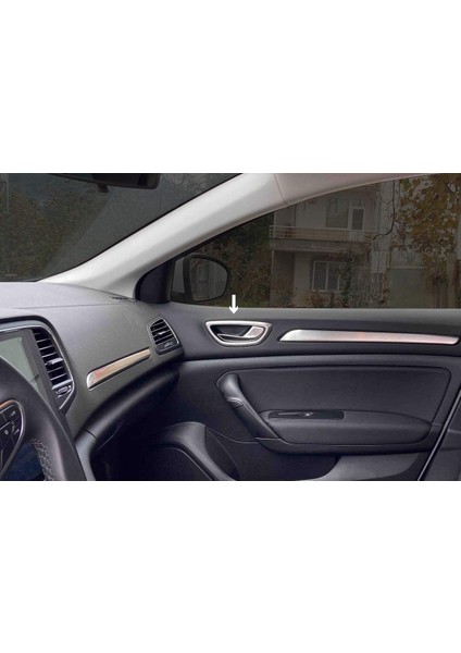 Renault Megane 4 Sedan Krom Iç Kapı Kolu Çerçevesi Taşlı 4 Parça 2021 ve Sonrası