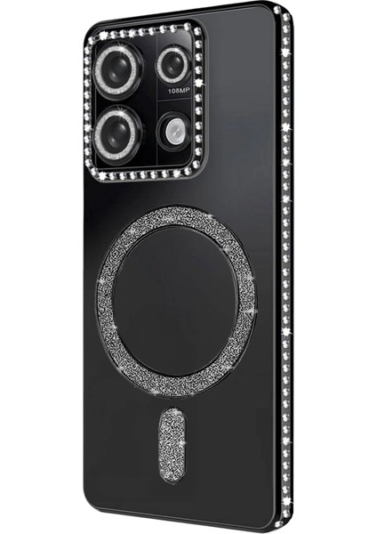 Xiaomi Redmi Note 13 Pro 4g Joke Simli Magneticsafe Kılıf - SIYAH-(5796) - M799K809-R87799 modelleri