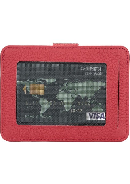 Çok Bölmeli Slim Deri Kartlık BLW019 Erc2 Kırmızı modelleri