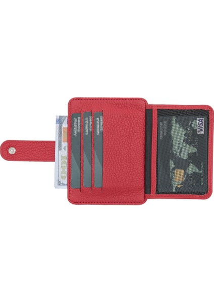 Çok Bölmeli Slim Deri Kartlık BLW019 Erc2 Kırmızı indirimleri