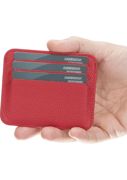 Pedro Slim Deri Kartlık Erc2 Kırmızı fiyatları