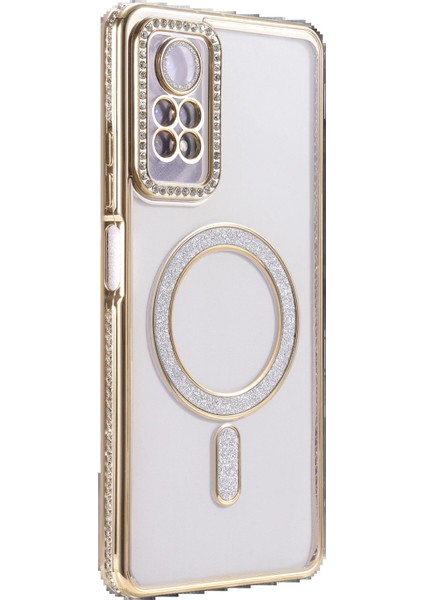 Xiaomi Redmi Note 12 Pro 4g Joke Simli Magneticsafe Kılıf - GOLD-(5796) - M182K551-R90182 modelleri