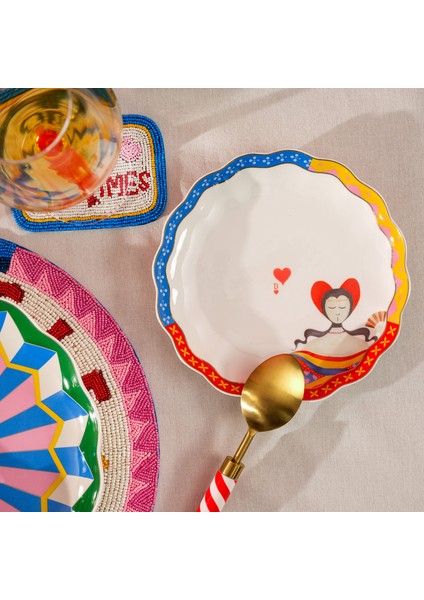 Luohu Porselen Pasta Tabağı 19x19x2 Cm Renkli fiyatları