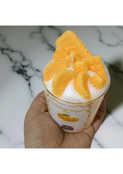 Mandalinalı Magnolia Mum – El Yapımı Soya Wax Kokulu Dekoratif Mum (Tatlı Mandalina Kokusu) modelleri